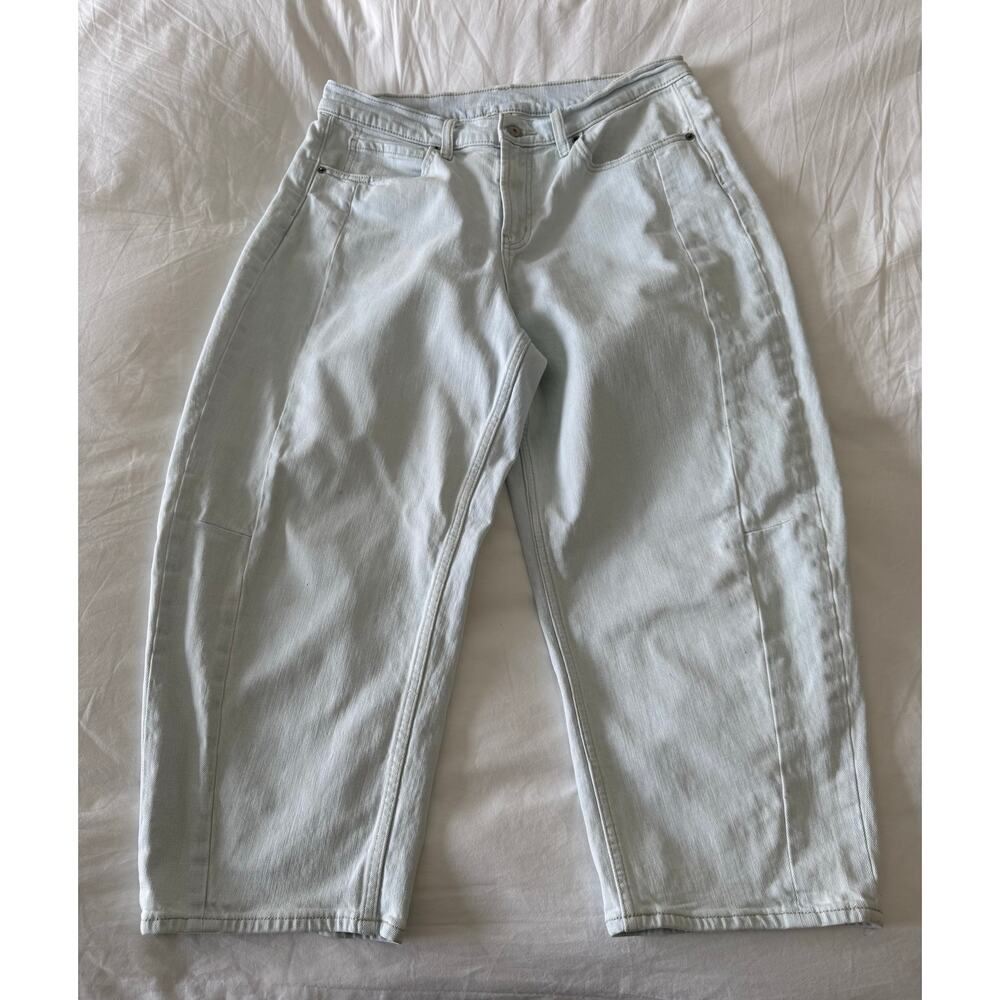 OLD NAVY | Women’s 12 Petite | High Rise Barrel Leg Ankle Jeans Light Wash